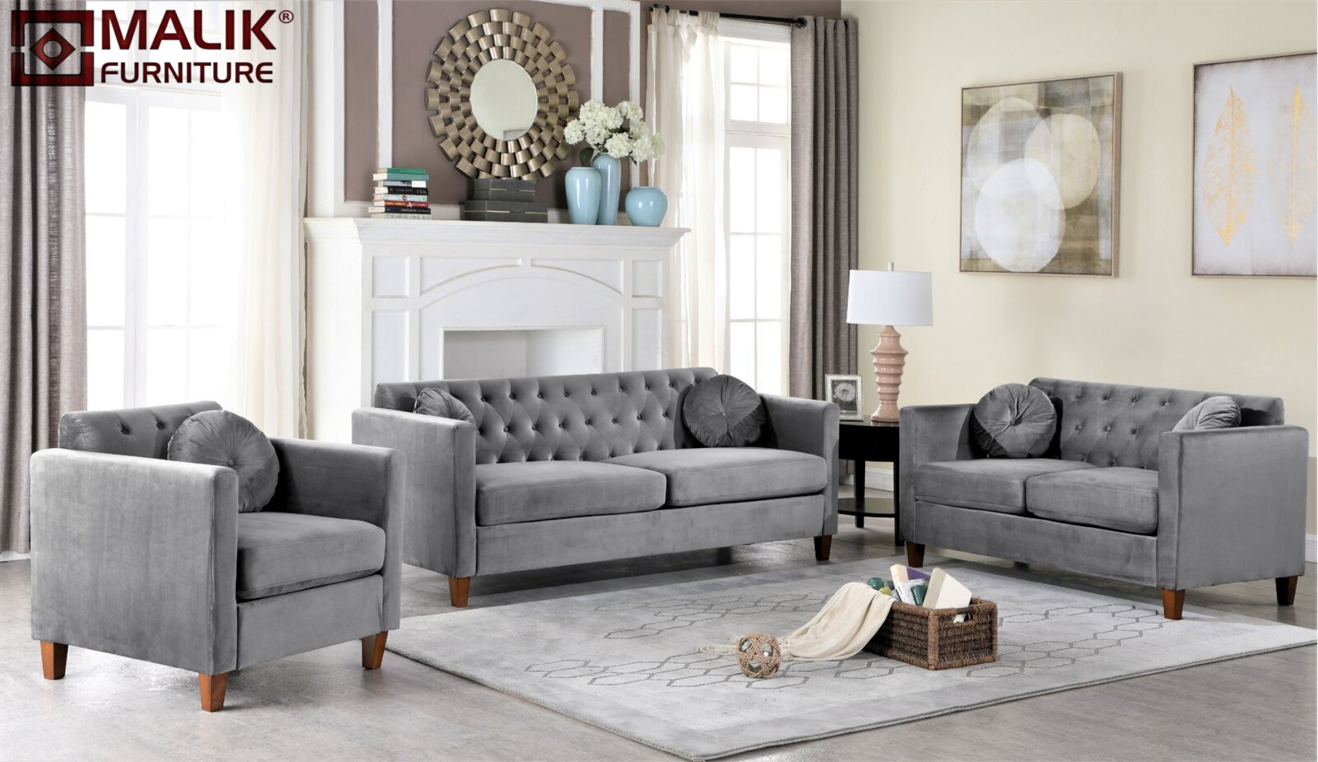 3pc set includes sofa, loveseat, and chair