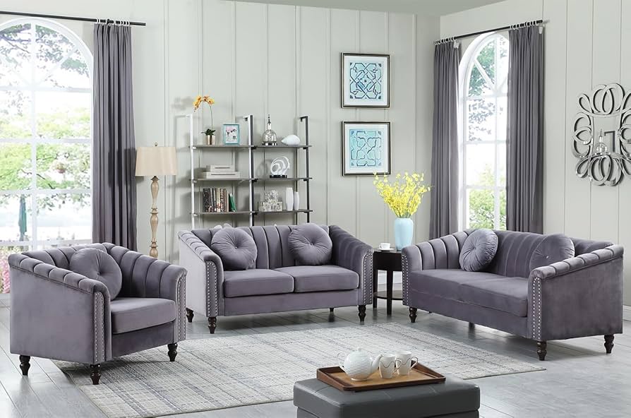 3pc set includes sofa, loveseat, and chair