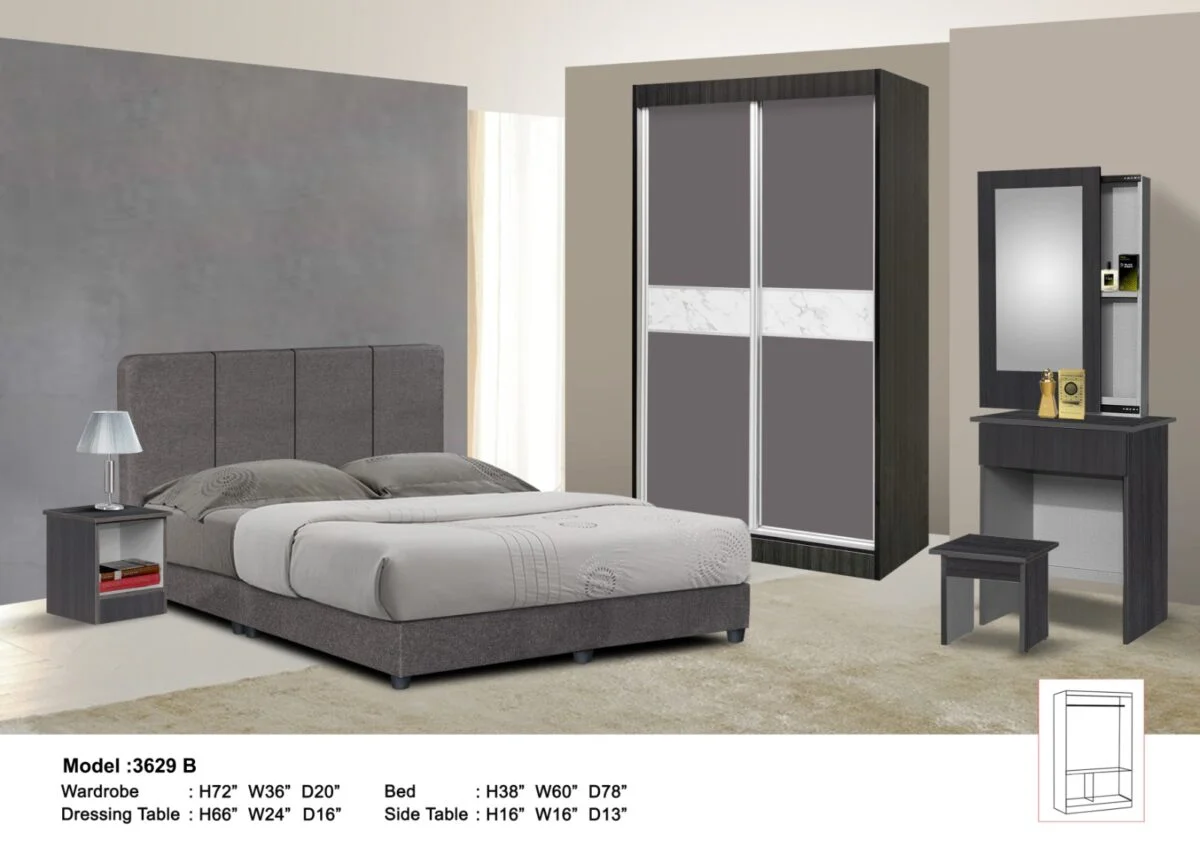 Bedroom Set / 3'x'6 Wardrobe