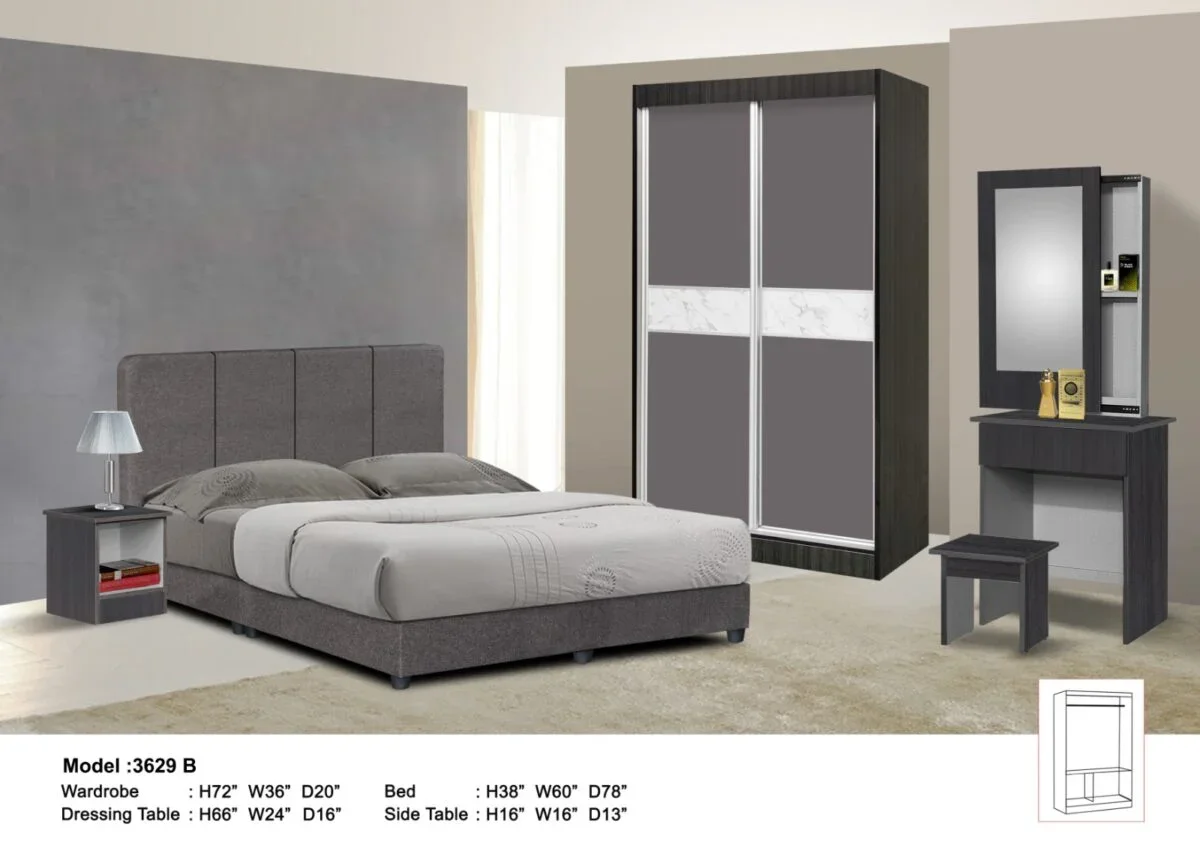 Set Bilik Tidur / Almari Pakaian 3'x6'